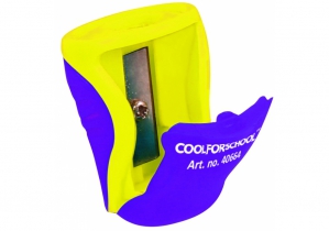 Чинка пластиковая с контейнером и клипом Neon, 1 лезвие, ассорти COOL4SCHOOL CF40664