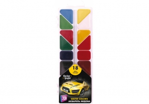 Акварель медова Racing League, 18 кольорів COOLFORSCHOOL CF60142
