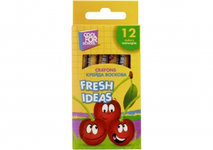 Мелки восковые "Fresh Ideas", 12 цветов COOLFORSCHOOL CF60706