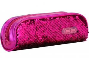 Пенал на 2 відділення з паєтками COOLFORSCHOOL CF6490-rose