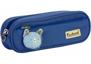 Пенал на 2 відділення з аплікацією COOLFORSCHOOL CF6885-dk.blue