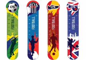 Закладинки пластикові для книг "Football" (4 шт.) COOLFORSCHOOL CF69110-03