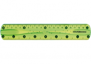 Лінійка 20 см PVC, гнучка, кольорова прозора, "FLEX" COOLFORSCHOOL CF81336
