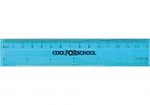 Лінійка пластикова "Neon", 15 см COOLFORSCHOOL CF81337