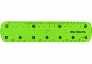 Линейка пластиковая PVC "FLEX" 15 см гибкая, цветная COOLFORSCHOOL CF81339