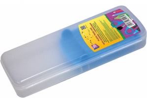 Пенал пластиковый с застежкой (синий держатель), 8011 COOLFORSCHOOL CF85556