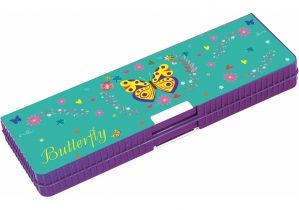 Пенал пластиковый на магните, 2 отделения, "Butterfly", 7022 COOLFORSCHOOL CF85955