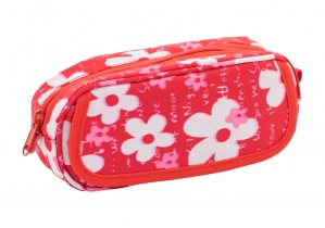 Пенал м'який "Flowers", овальний COOLFORSCHOOL CF86631
