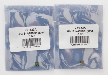 Чип для картриджа cf532a для HP m180/181 Yellow 0,9k CHIP-HP-M180-Y