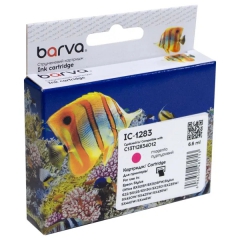 Картридж совместимый Epson T1283 (C13T12834011/C13T12834012) 160 стр, пурпурный Barva (IC-1283) CI-BAR-EPS-T1283-M