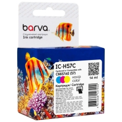 Картридж совместимый HP 57 (C6657GE/C6657AE) 280 стр, 3-х цветный Barva (IC-H57C) CI-BAR-HP-C6657AE-C
