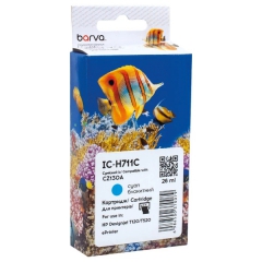 Картридж совместимый HP 711 (CZ130A/CZ134A) 26 мл, голубой Barva (IC-H711C) CI-BAR-HP-CZ130A-C