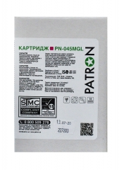 Картридж сумісний Canon 045 пурпуровий green label Patron (pn-045mgl) CT-CAN-045-M-PN-GL