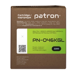 Картридж совместимый Canon 046 green label, черный Patron (pn-046kgl) CT-CAN-046-B-PN-GL