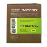 Картридж сумісний Canon 069H жовтий Green Label Patron (PN-069HYGL) CT-CAN-069H-Y-PN-GL