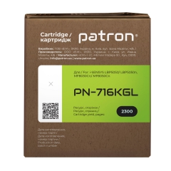 Картридж совместимый Canon 716 green label, черный Patron (pn-716kgl) CT-CAN-716-B-PN-GL