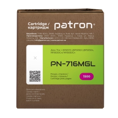 Картридж совместимый Canon 716 green label, пурпурный Patron (pn-716mgl) CT-CAN-716-M-PN-GL