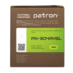 Картридж совместимый HP 304a (cc532a) green label, желтый Patron (pn-304aygl) CT-HP-CC532A-Y-PN-GL