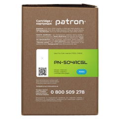 Картридж сумісний HP 504a (ce251a) green label, блакитний Patron (pn-504acgl) CT-HP-CE251A-C-PN-GL