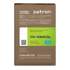 Картридж сумісний HP 128a (ce321a) green label, блакитний Patron (pn-128acgl) CT-HP-CE321A-C-PN-GL