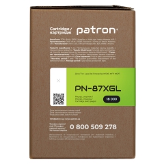 Картридж совместимый HP 87x (cf287x) green label Patron (pn-87xgl) CT-HP-CF287X-PN-GL