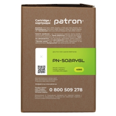 Картридж совместимый HP 502a (q6472a) green label, желтый Patron (pn-502aygl) CT-HP-Q6472A-Y-PN-GL