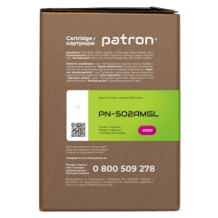 Картридж сумісний HP 502a (q6473a) green label, пурпуровий Patron (pn-502amgl) CT-HP-Q6473A-M-PN-GL