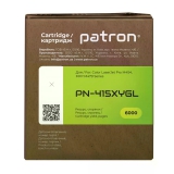 Картридж сумісний HP 415X (W2032X) Green Label, жовтий Patron (PN-415XYGL) CT-HP-W2032X-Y-PN-GL
