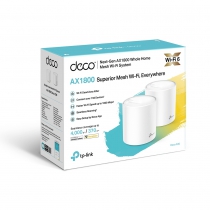 Маршрутизатор TP-LINK DECO X20 2PK AX1800 1xGE LAN 1xGE WAN MU-MIMO OFDMA MESH DECO-X20-2-PACK