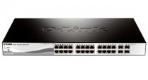 Комутатор D-Link DGS-1210-28P 24xGE PoE, 4xGE/SFP, 193Вт, WebSmart