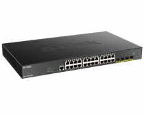 Коммутатор D-Link DGS-1250-28XMP 24xGE PoE, 4xSFP+, 370W, WebSmart