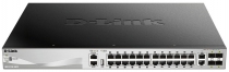 Коммутатор D-Link DGS-3130-30PS 24xGE PoE, 2x10GE, 4xSFP+, L3