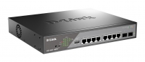 Коммутатор D-Link DSS-200G-10MPP 8xGE PoE, 2xSFP, 242Вт, Неуправляемій