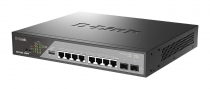 Коммутатор D-Link DSS-200G-10MPP 8xGE PoE, 2xSFP, 242Вт, Неуправляемій