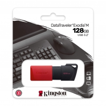 Накопитель Kingston  128GB USB 3.2 Type-A Gen1 DT Exodia M Black Red DTXM/128GB