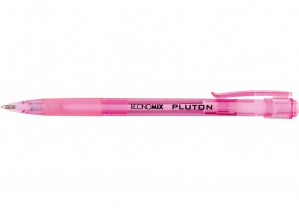 Ручка кулькова автомат. ECONOMIX PLUTON 0,5 мм. Корпус асорті, пише синім E10101-25