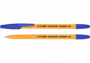 Ручка шариковая ECONOMIX YELLOW PEN 0,5 мм. Корпус желтый, пишет синим E10187-02