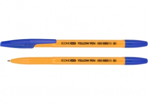 Ручка шариковая ECONOMIX YELLOW PEN 0,5 мм. Корпус желтый, пишет синим E10187-02