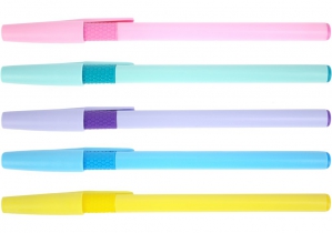 Ручка масляная ECONOMIX NICE 0,7 мм ассорти, пишет синим E10266