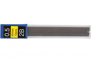 Стержні до механічного олівця ECONOMIX 2B 0,5 мм (12 шт. в тубусі) E10802
