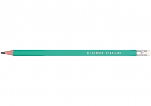 Олівець чорнографітний пластиковий ECONOMIX ECO SOFT HB, загострений з гумою E11317