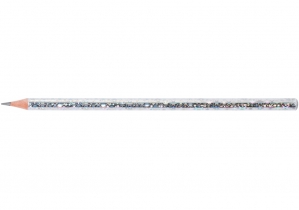 Карандаш чернографитный ECONOMIX DISCO HB корпус металлик с блестками, заостренный E11330