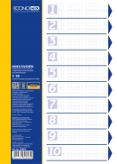 Роздільник аркушів А4 Economix, пластик, 10 розділів, кольоровий E30803