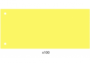 Роздільник аркушів 240*105мм Economix, пластик, жовтий, 100 шт. E30811-05
