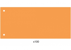 Роздільник аркушів 240*105мм Economix, пластик, помаранчевий, 100 шт. E30811-06