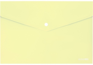 Папка-конверт А4 на кнопці Economix, 180 мкм, непрозора, фактура "глянець", пастельна жовта E31301-85