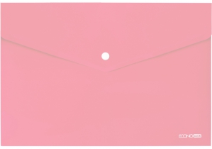 Папка-конверт А4 на кнопці Economix, 180 мкм, непрозора, фактура "глянець", пастельна рожева E31301-89