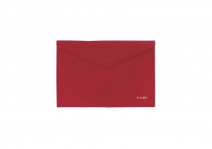 Папка-конверт А4 непрозора на кнопці Economix, 180 мкм, фактура "помаранч", червона E31305-53