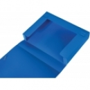 Папка-бокс пластиковая A4 60мм на резинках, синяя E31405-02