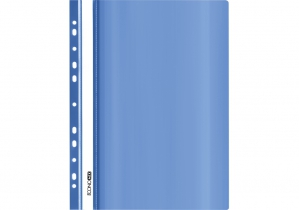 Папка-скоросшиватель А5 Economix с перфорацией, фактура "глянец", синяя E31506-02